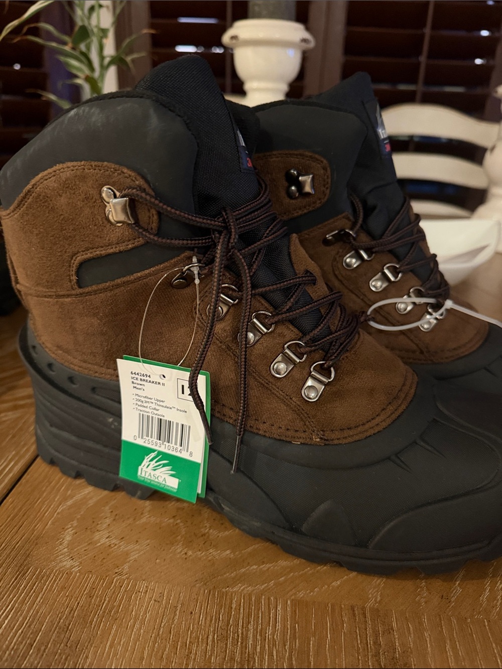 Itasca Men's ice breaker ll Brown and Black Insulated Waterproof Boots